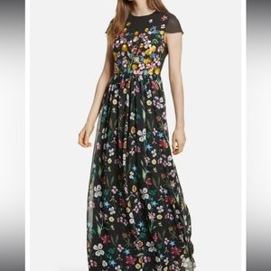 NWT Ted Baker RARE Mariz Hampton Floral Long Maxi Gown Dress. Size 4